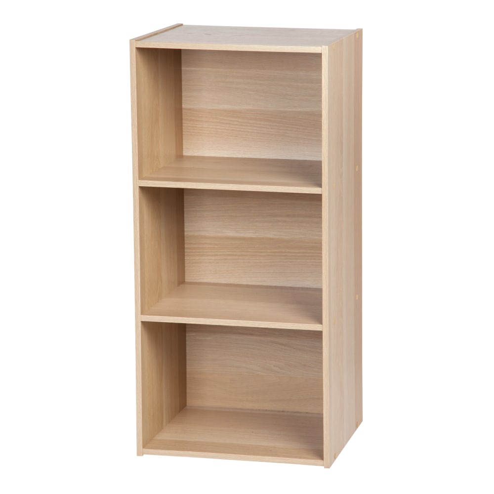 IRIS 35inH 3-Tier Basic Bookcase, Light Brown