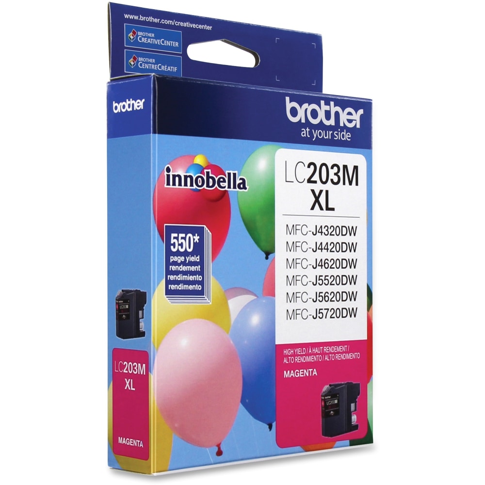 Brother LC203 Magenta High-Yield Ink Cartridge, LC203M