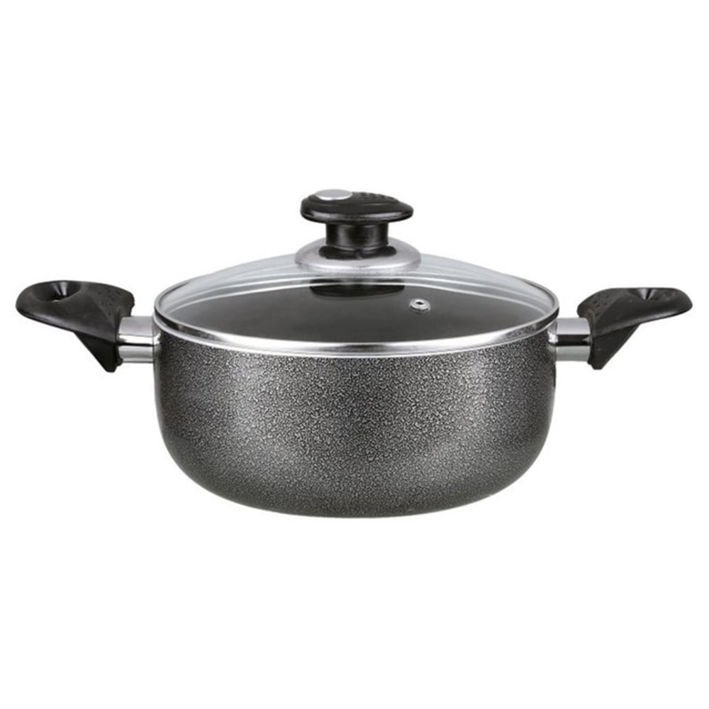 Brentwood Aluminum Non-Stick Dutch Oven, 4 Qt, Gray