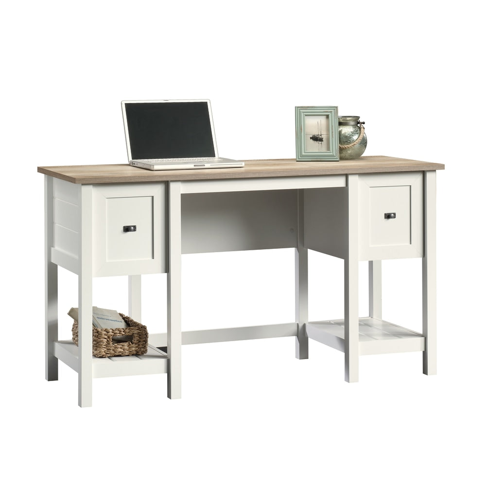 Sauder Cottage Road 54inW Computer Desk, Soft White