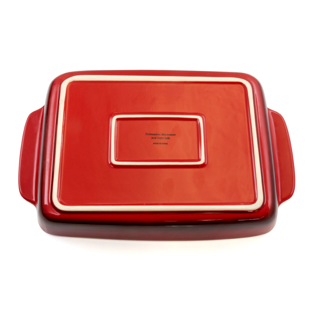 Crock-Pot Artisan 4-Quart Stoneware Bake Pan, Red