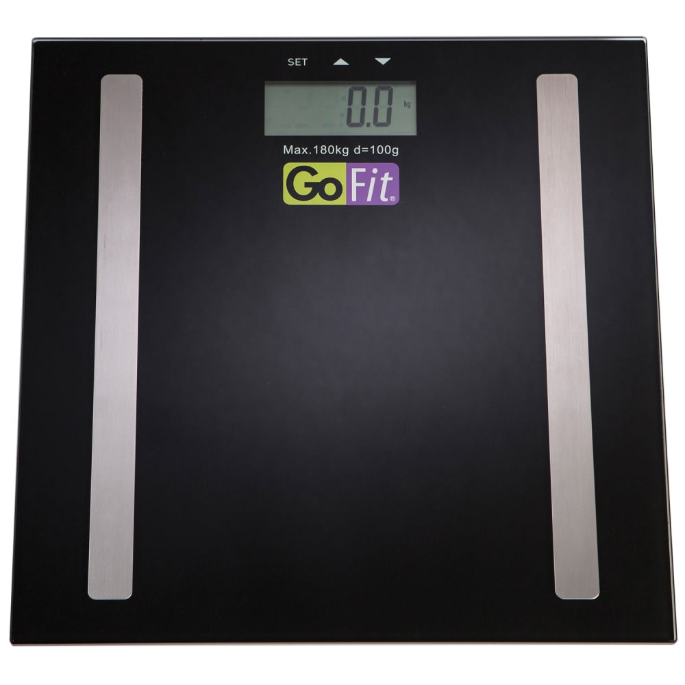 GoFit Body Composition Scale, 12-1/2inH x 12-1/2inW x 1-1/2inD, Black