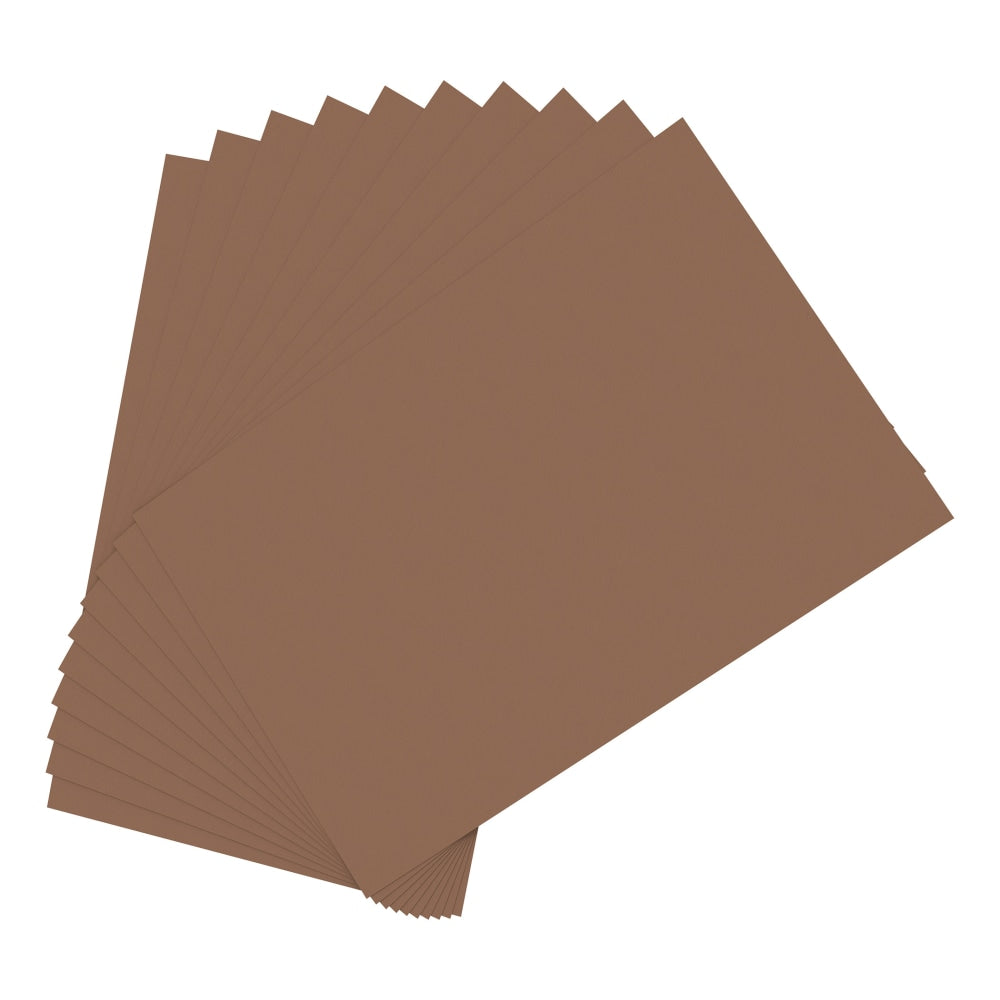 Office Depot Brand Construction Paper, 12in x 18in, 100% Recycled, Brown, Pack Of 50 Sheets