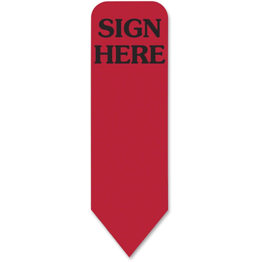 Redi-Tag Sign Here Reversible Red Refill Rolls - 720 - 1.87in x 0.56in - Arrow - "SIGN HERE" - Red - Removable - 720 / Box