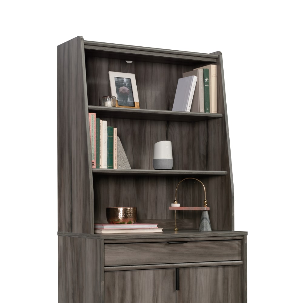 Sauder Clifford Place 29inW Library Hutch, Jet Acacia