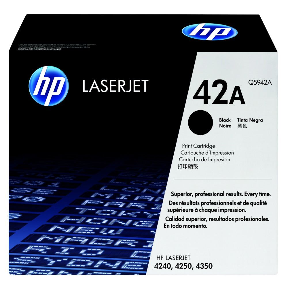 HP 42A Black Toner Cartridge, Q5942A