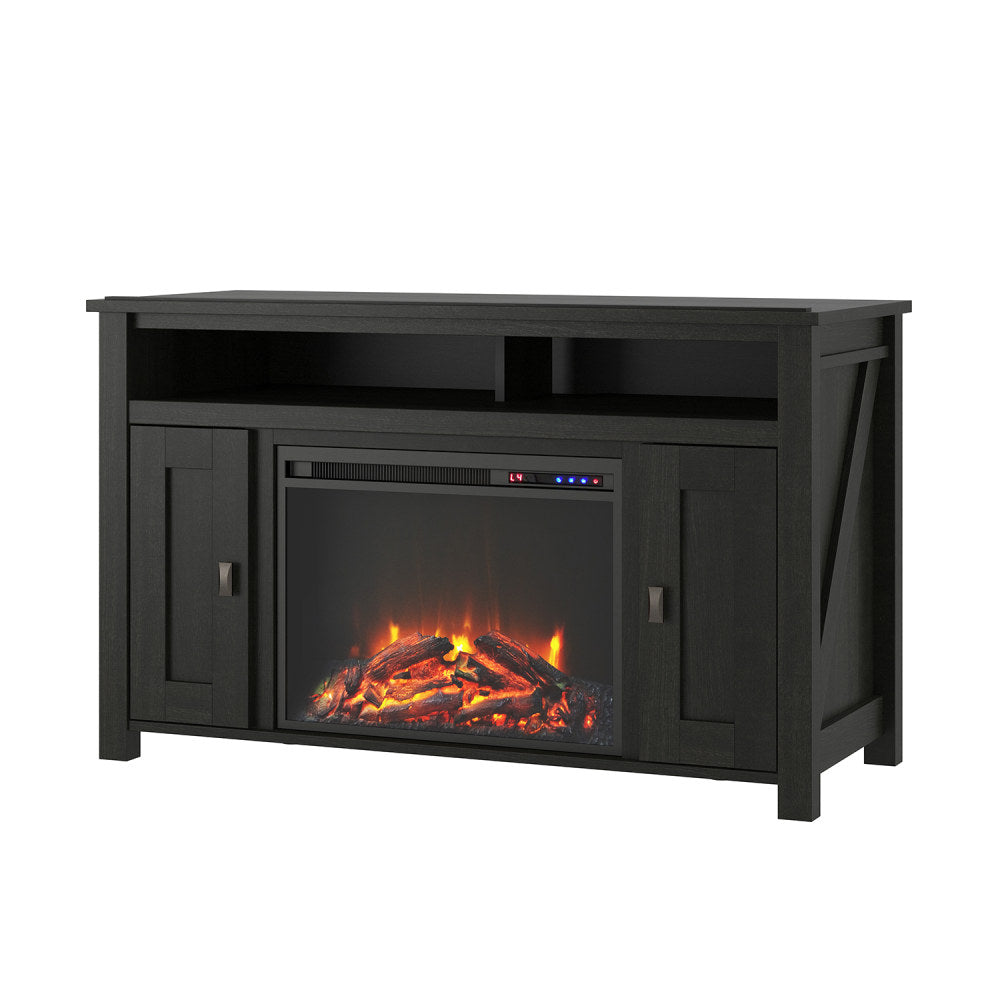 Ameriwood Home Farmington Electric Fireplace TV Console For 50in TVs, Black