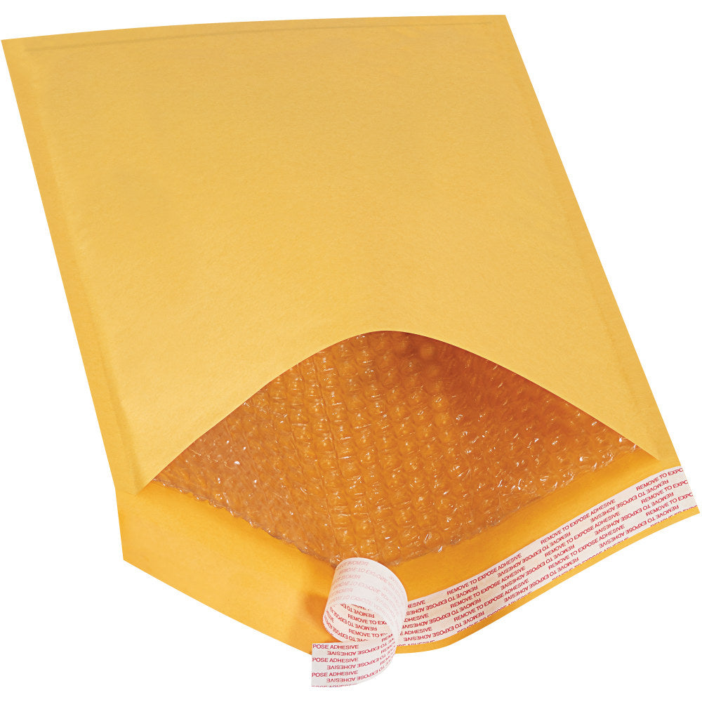 South Coast Paper Kraft Self-Seal Bubble Mailers, #5, 10 1/2in x 16in, Pack Of 70