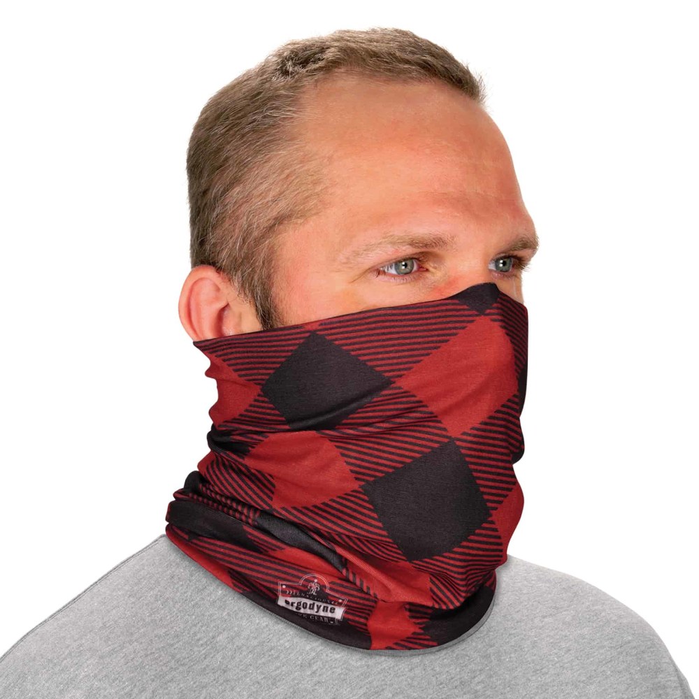 Ergodyne Chill-Its 6485 Multi-Band, One Size, Red Buffalo Plaid