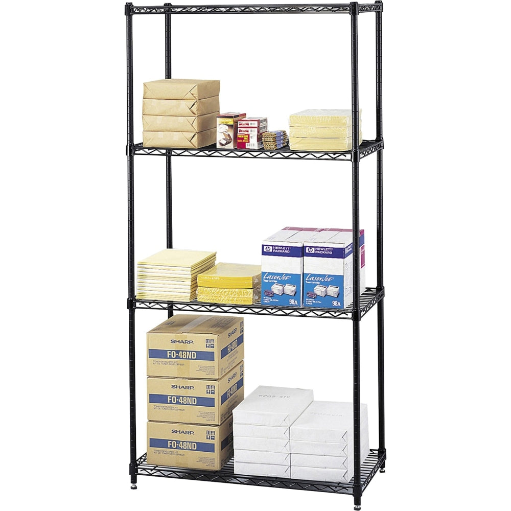 Safco Commercial Wire Shelving, Black