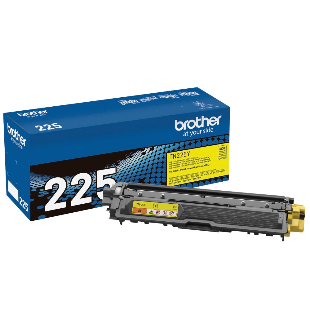 Brother TN-225 Yellow High Yield Toner Cartridge, TN-225Y