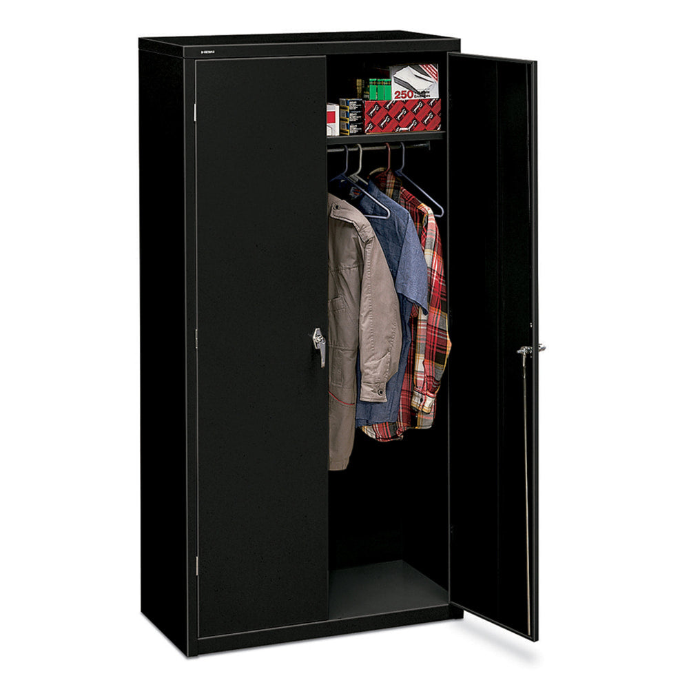 HON Brigade Storage Cabinet, Fully Assembled, 72in H x 36in W x 18 1/4inD, Black