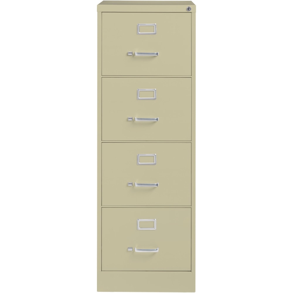 Lorell Fortress 26-1/2inD Vertical 4-Drawer Legal-Size File Cabinet, Putty