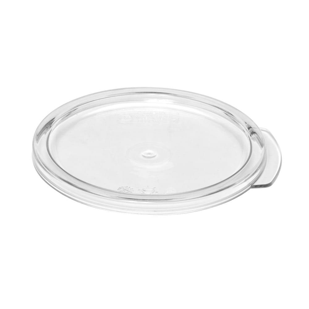 Cambro Camwear Round Food Storage Lids For 1-Qt Containers, Clear, Pack Of 12 Lids