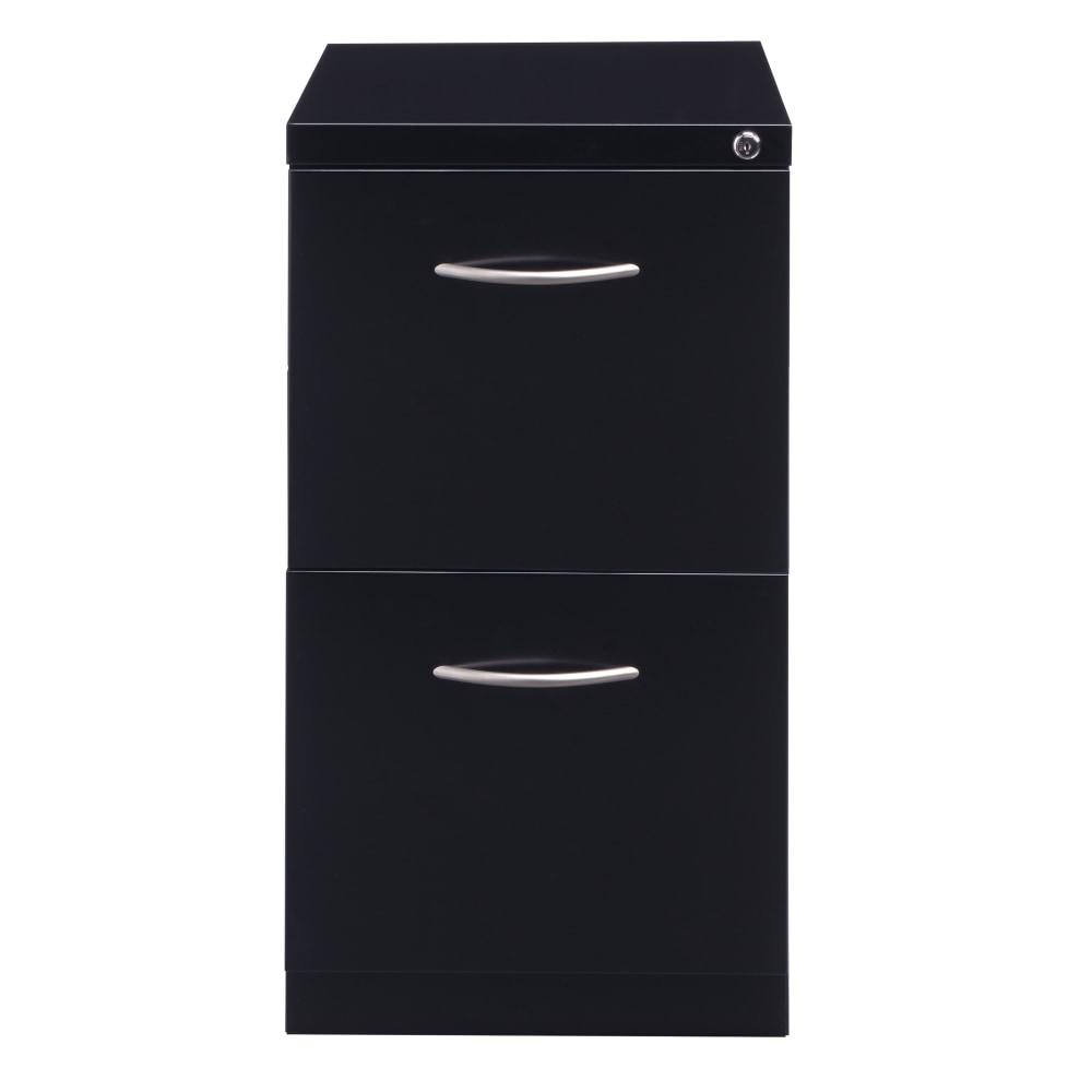 Hirsh 23inD Vertical 2-Drawer Mobile Pedestal File Cabinet, Black