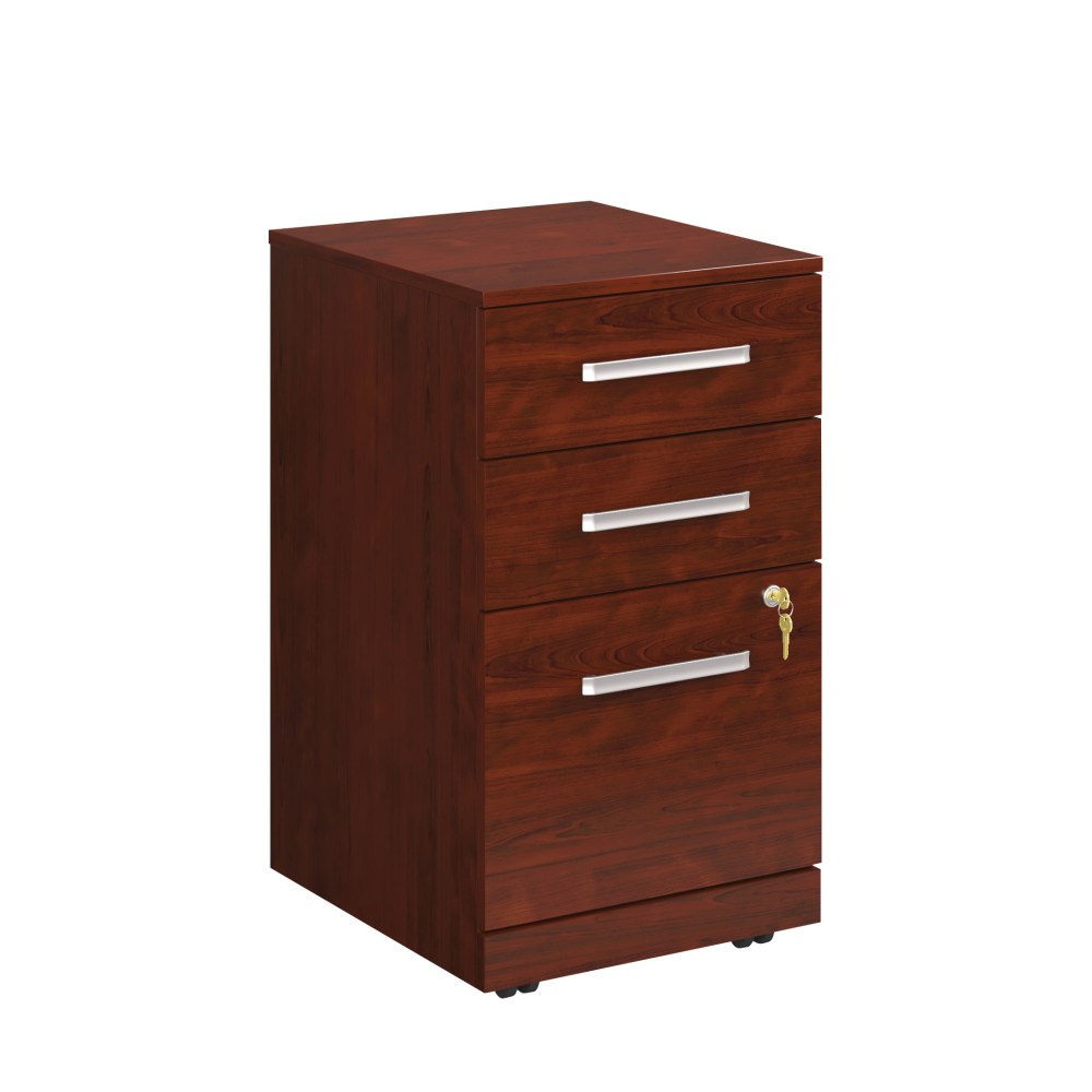 Sauder Affirm Commercial 20inD Vertical 3-Drawer Mobile Pedestal File Cabinet, Classic Cherry