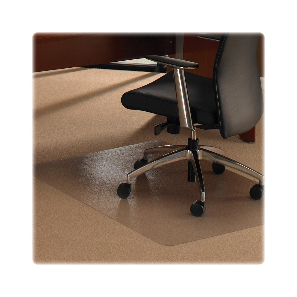 Floortex Polycarbonate Rectangular Chair Mat For Thick Carpet, 35in x 47in, Clear