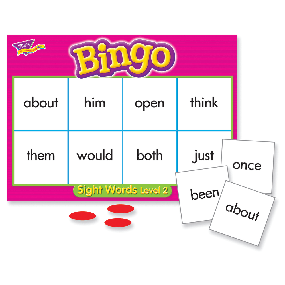 Trend Sight Words Level 2 Bingo Game, Grades K To 2