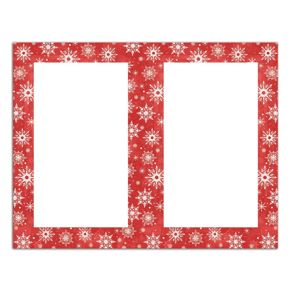 Great Papers! Masterpiece Studios 2-Up Holiday Invitations, Snowy Flakes, 8 1/2in x 5 1/2in, Pack Of 50