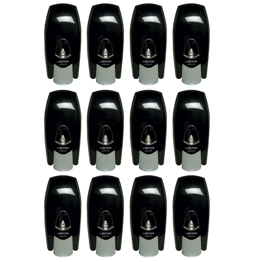 Betco Clario Lotion Dispensers, 1,000 mL, Black, Case Of 12