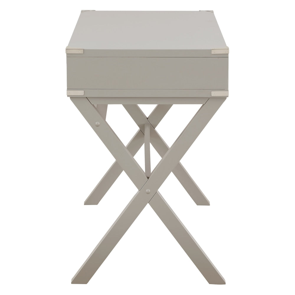 Office Star Wellington 47inW Writing Desk With Power, Gray