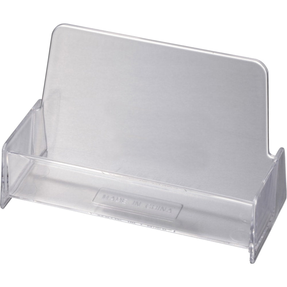 OIC Broad Base Business Card Holder, Clear