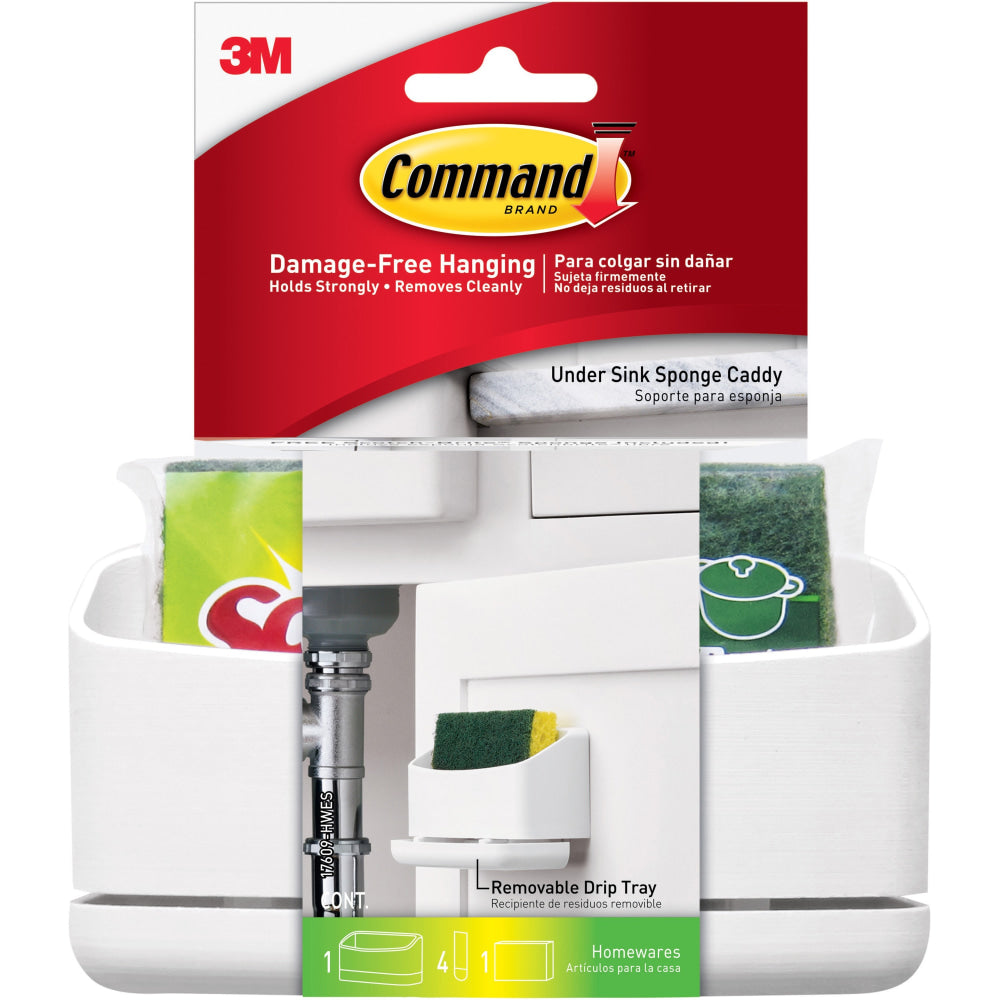 Command Under Sink Sponge Caddy - 9.4in Height x 12in Width x 7.8in Depth - 12 / Carton