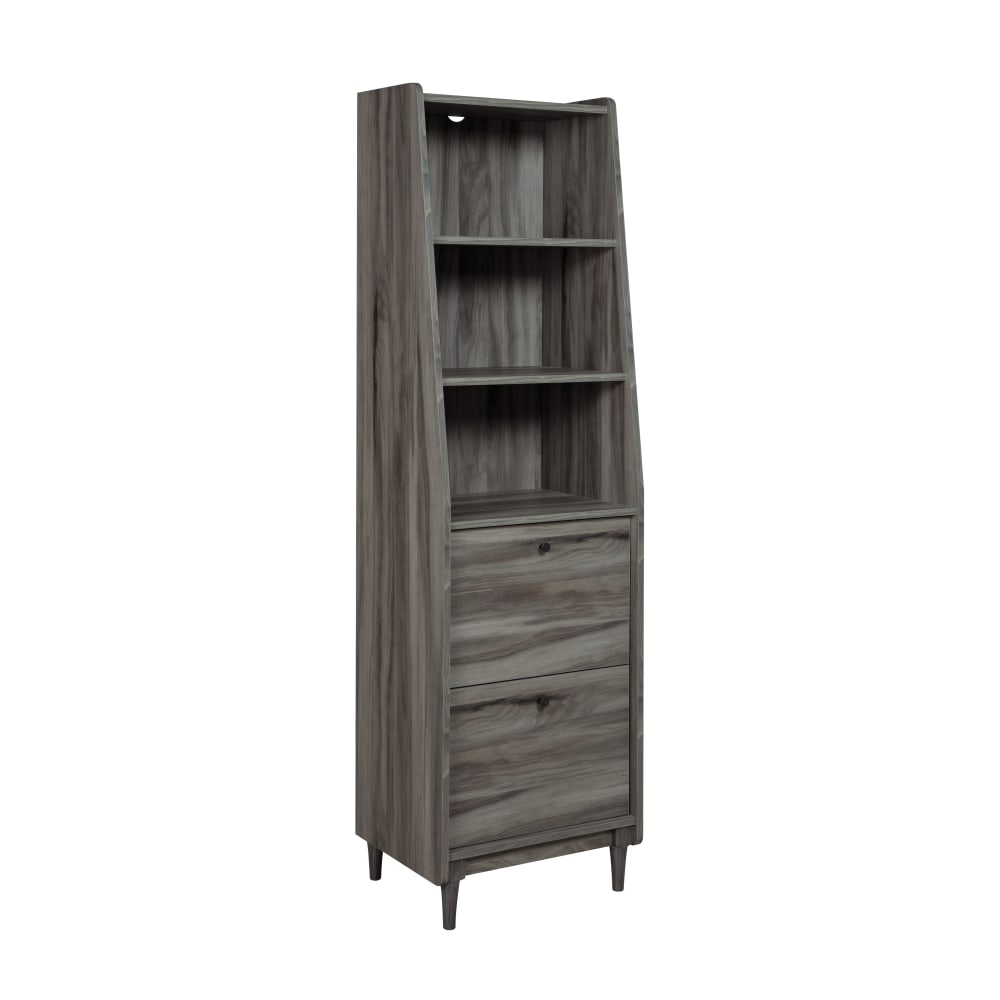 Sauder Harvey Park 71inH 3-Shelf Bookcase, Jet Acacia