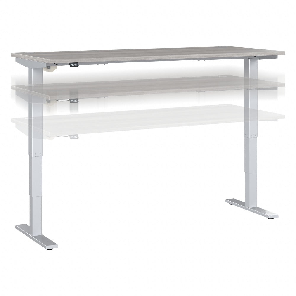 Bush Business Furniture Move 40 Series Electric Height-Adjustable Standing Desk, 28-1/6inH x 71inW x 29-3/8in, Platinum Gray/Cool Gray Metallic, Standard Delivery