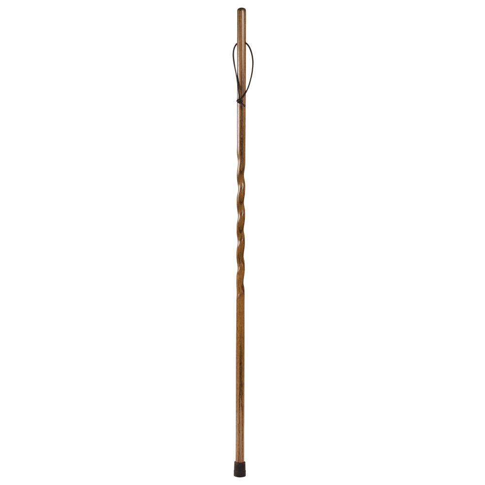 Brazos Walking Sticks Twisted Trekker Oak Walking Stick, 48in, Brown