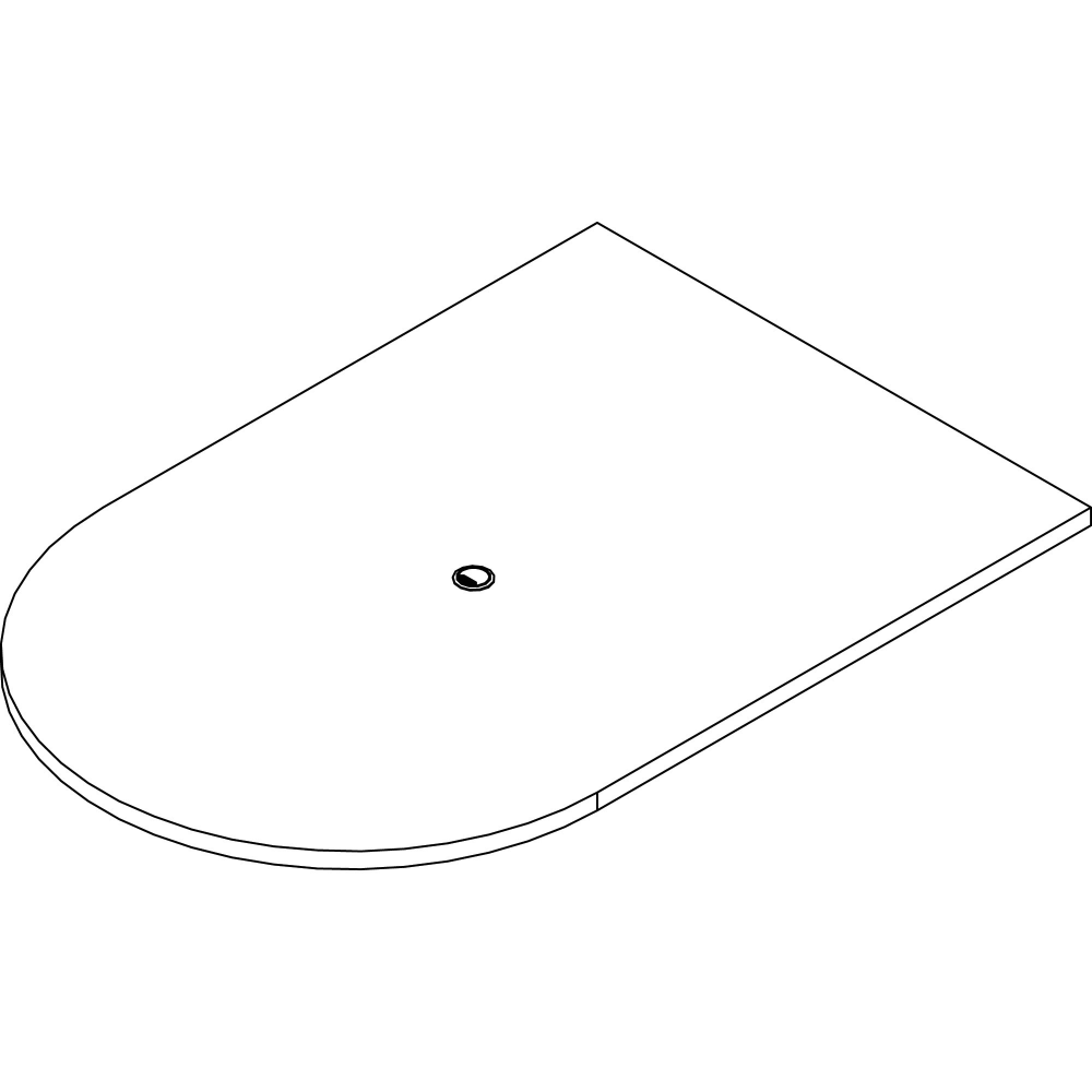 Lorell Prominence 2.0 Half-Racetrack Conference Tabletop - For - Table TopEspresso Racetrack, Laminated Top x 72in Table Top Width x 48in Table Top Depth x 1.50in Table Top Thickness - Assembly Required - Particleboard Top Material - 1 Each