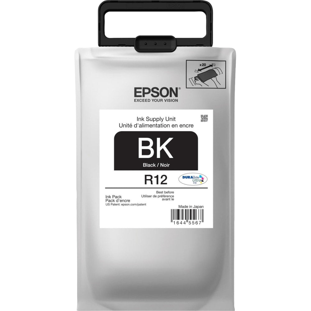 Epson R12 DuraBrite Ultra Black Ink Cartridge, TR12120