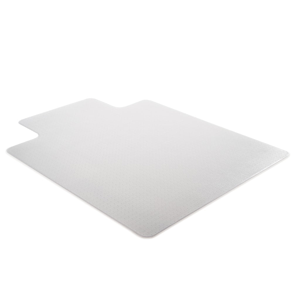 Deflecto Earth Source Chair Mat For Commercial Pile Carpets, Straight Edge, Standard Lip, 36in x 48in, Clear