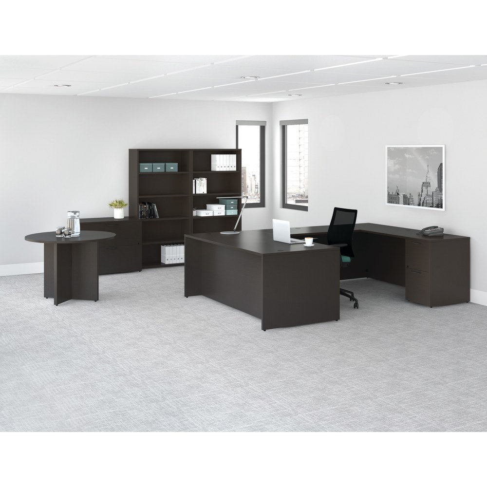 Lorell Prominence 2.0 60inW Double-Pedestal Computer Desk, Espresso