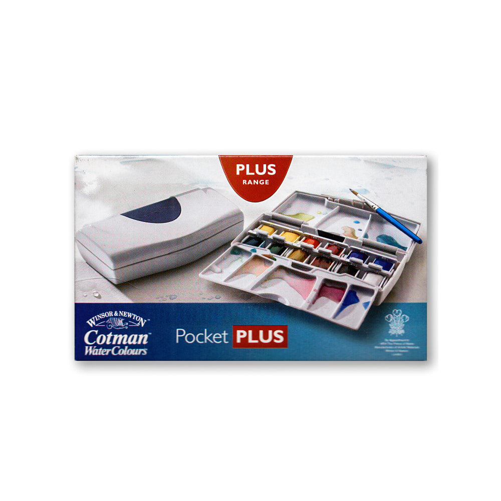 Winsor & Newton Cotman Watercolor Pocket Plus Set, Half Pan