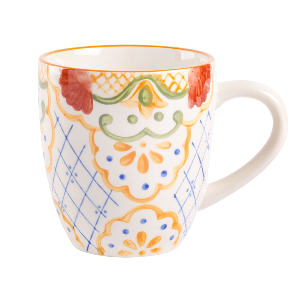 Gibson Laurie Gates Tierra Mosaic 4-Piece Mug Set, 17.4 Oz, Multicolor