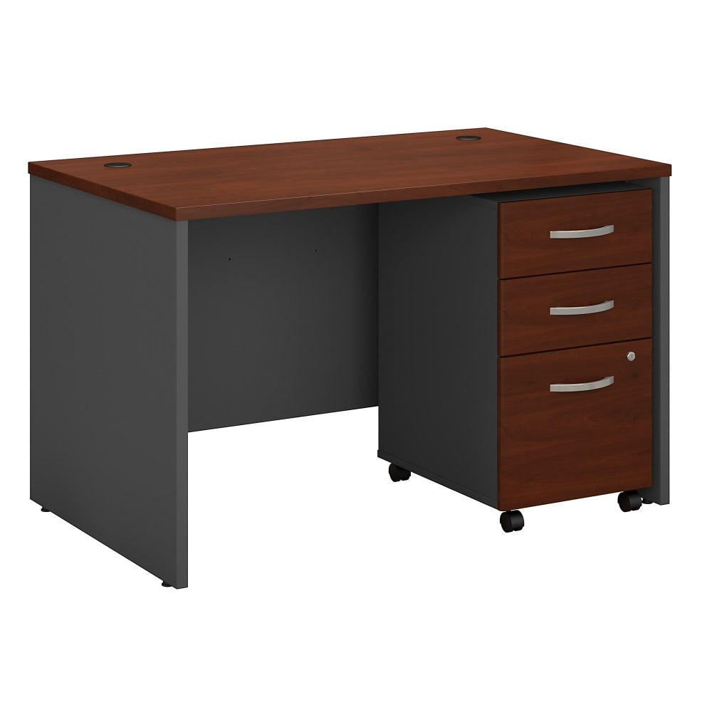 Bush Business Furniture Components 48inW Office Computer Desk With Mobile File Cabinet, Hansen Cherry, Standard Delivery