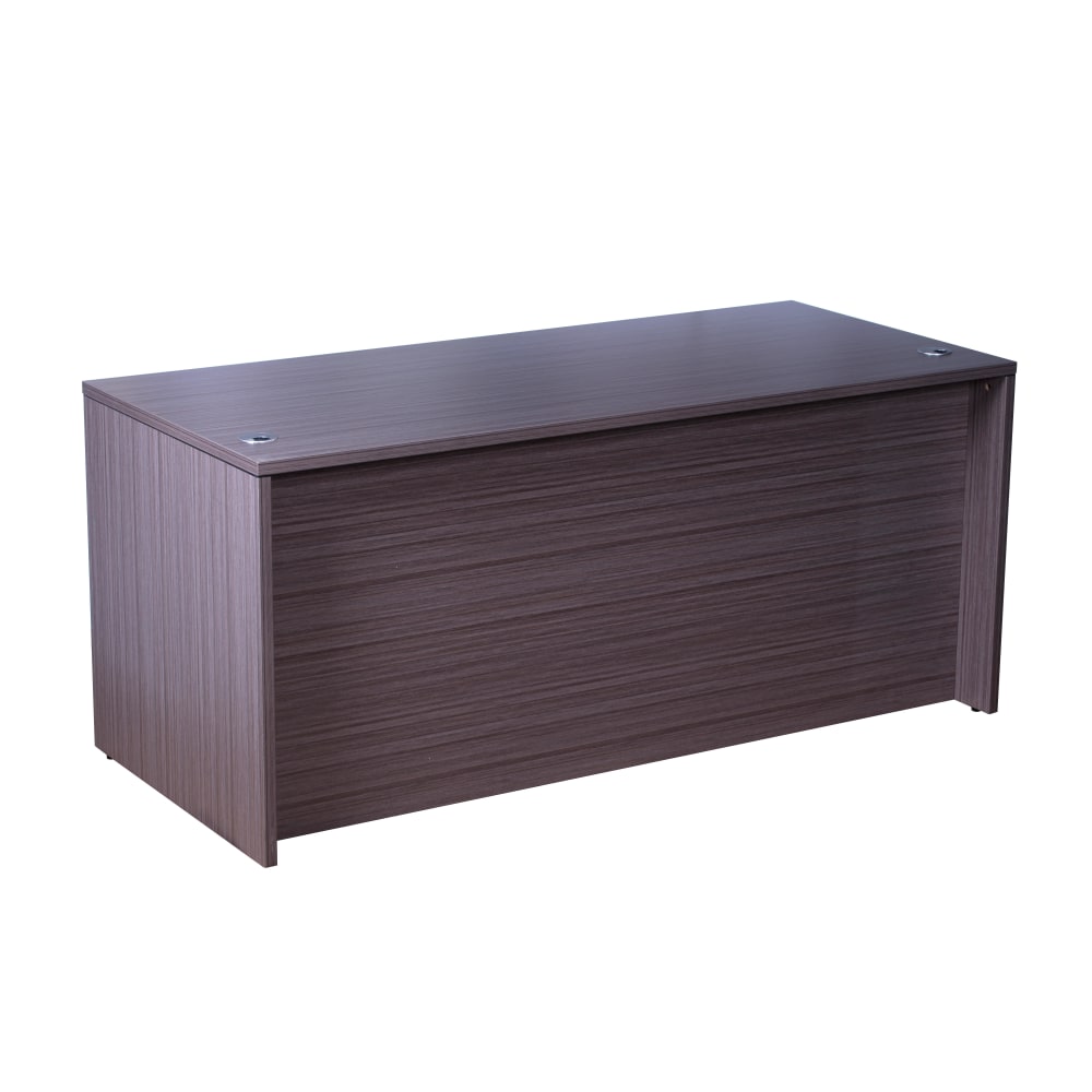 Boss Office Products Holland Series 71inW Executive L-Shaped Corner Desk With File Storage Pedestal, Driftwood