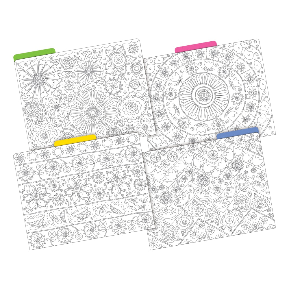 Barker Creek Tab File Folders, Letter Size, Color Me! In My Garden, Pack Of 36 Folders