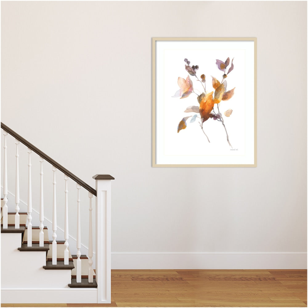 Amanti Art Harvest Floral Cuttings II by Danhui Nai Wood Framed Wall Art Print, 41inH x 33inW, Natural