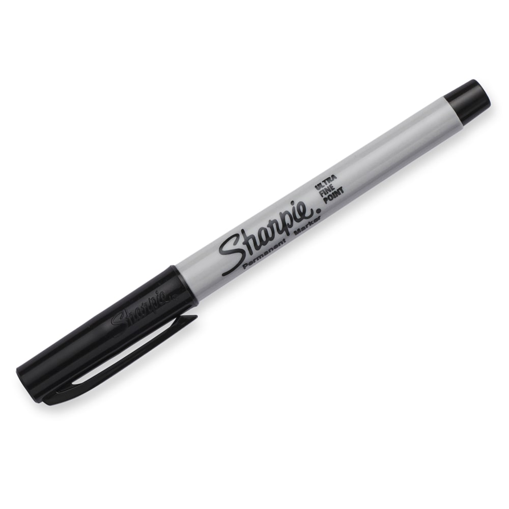 Sharpie Permanent Ultra-Fine Point Markers, Black, Pack of 2 Markers