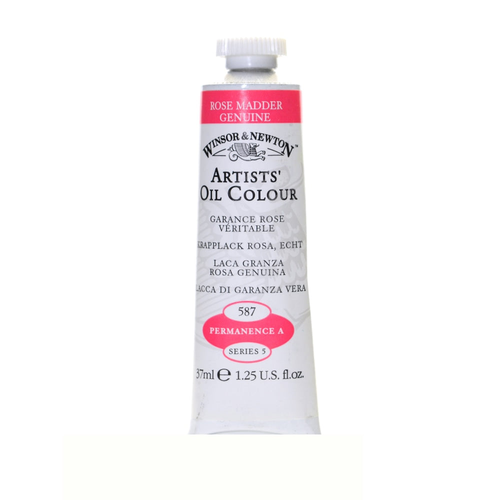 Winsor & Newton Artists Oil Colors, 37 mL, Rose Madder Genuine, 587