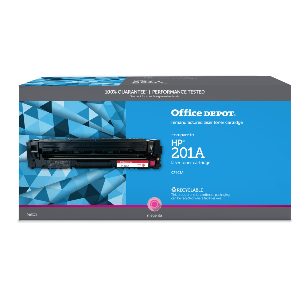 Office Depot Remanufactured Magenta Toner Cartridge Replacement For HP 201A, CF403A, OD201AM