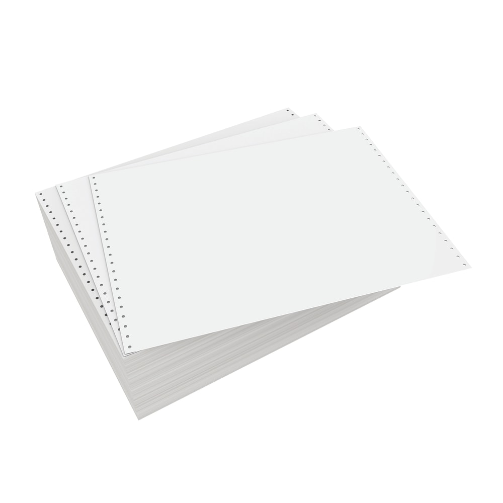 Domtar Continuous Form Paper, Unperforated, 14 7/8in x 11in, 18 Lb, White, Carton Of 3,000 Forms