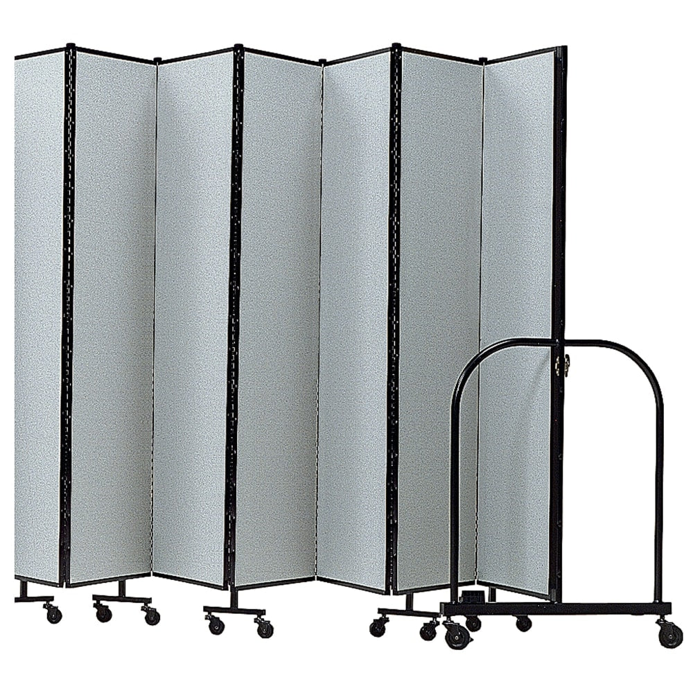 Screenflex Portable Room Partition Divider, 72inH x 157inW, Gray