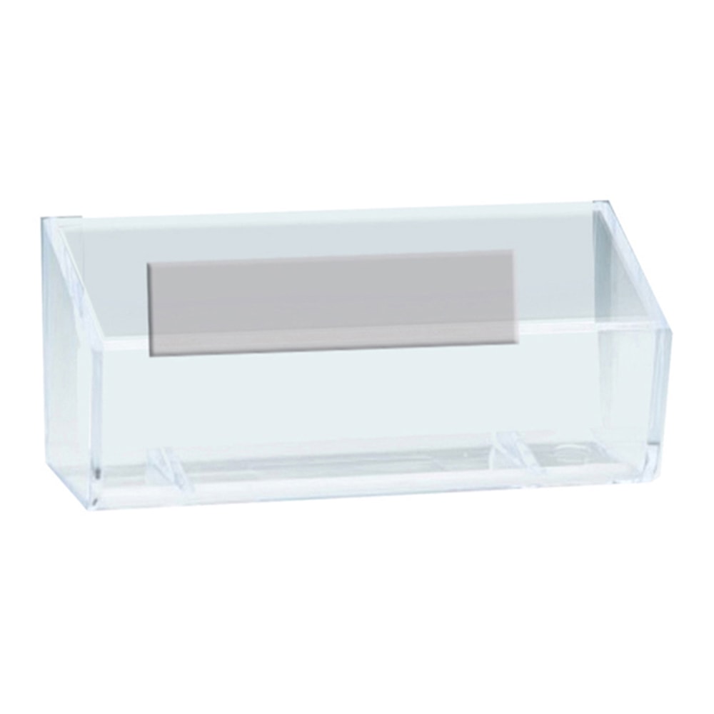 Azar Displays Magnetic Business Card Holders, 1-5/8in x 3-3/4in, Clear, Pack Of 10 Holders