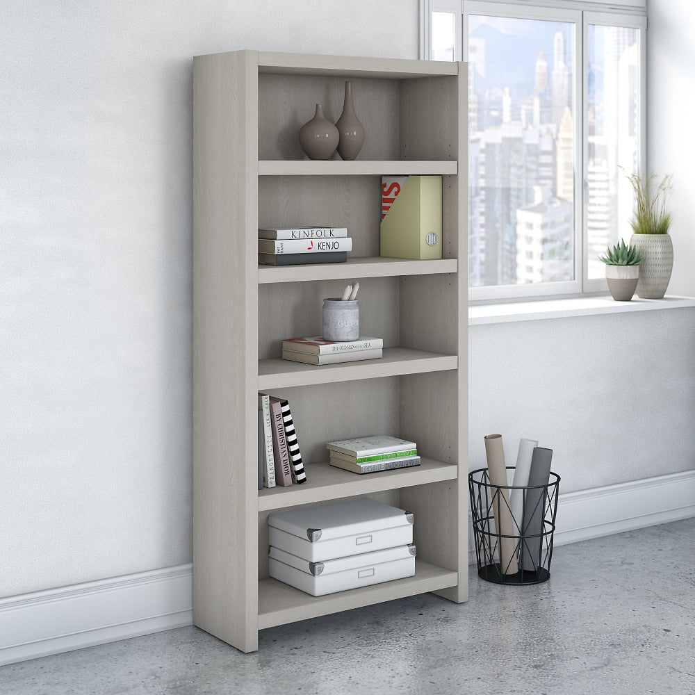 Bush Business Furniture Echo 66inH 5-Shelf Bookcase, Gray Sand, Standard Delivery