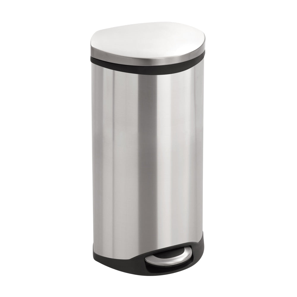 Safco Stainless Steel Step-On Medical Waste Receptacle, 7.5 Gallons, 26 1/2in x 15in x 13 1/2in, Stainless Steel