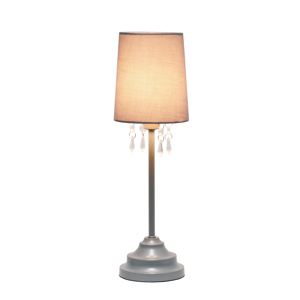 Simple Designs Table Lamp, 16-5/8inH, Gray