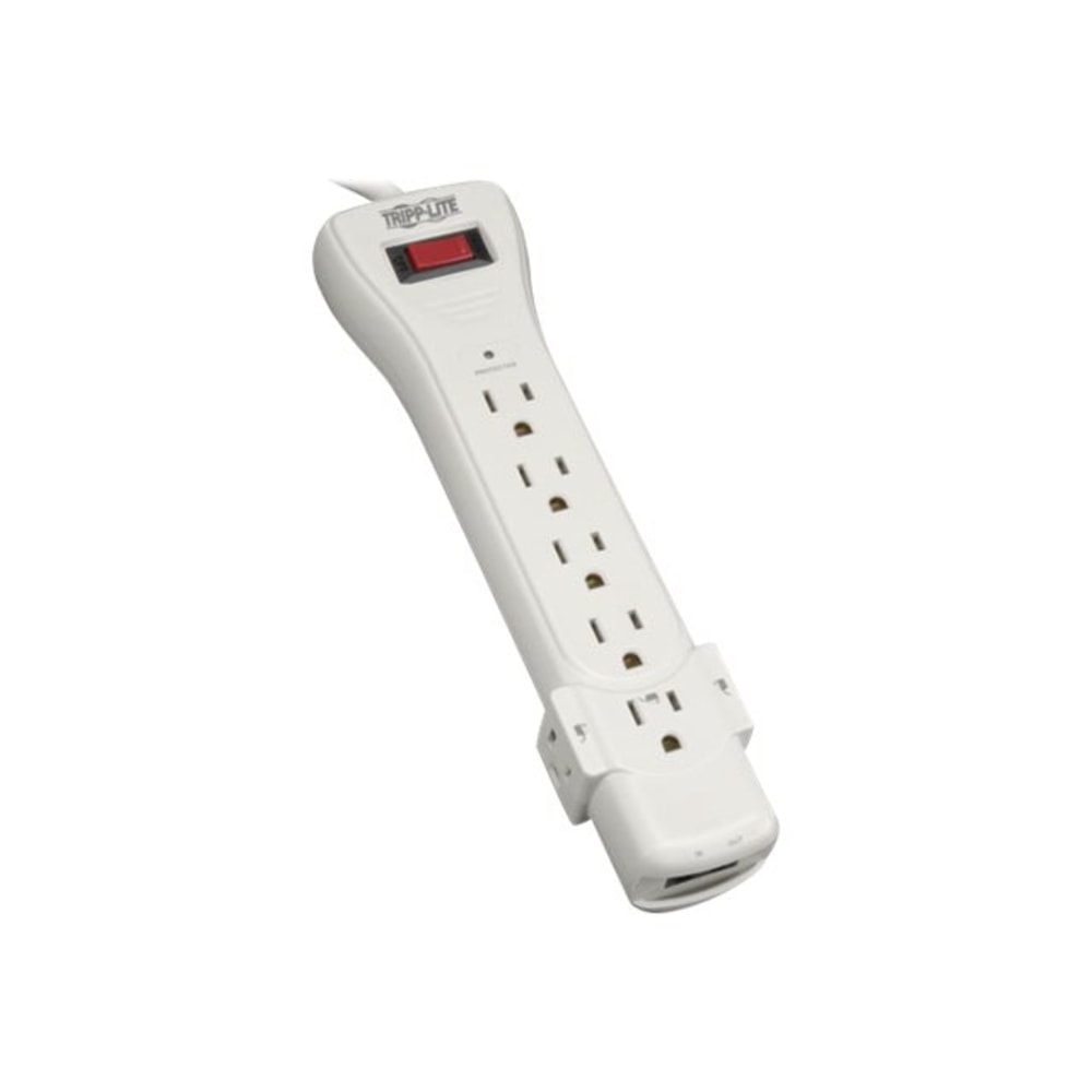 Tripp Lite Surge Protector Power Strip 120V 7 Outlet RJ11 12ft Cord 1080 Joules - Surge protector - 15 A - AC 120 V - output connectors: 7 - attractive gray - for P/N: CLAMPUSBLK, CLAMPUSW